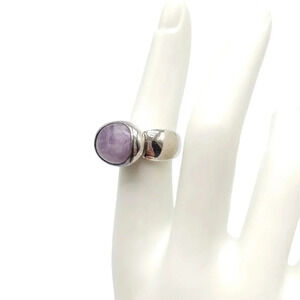 ESPO Sterling Silver Purple Quartz Stone Ring Size 6.5 Vintage